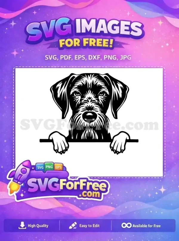Free Cute Dog Face Free Pet Animal Peeking Free SVG 14