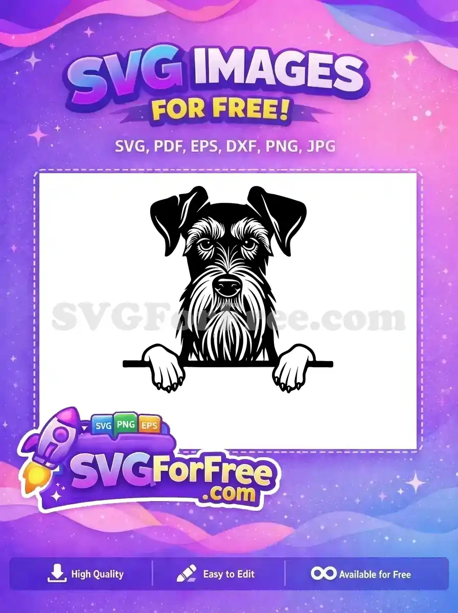 Free Curious Dog Face Free Window Peek Cartoon Free SVG