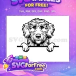 Free Cute Dog Face Free Window Peek Animal Free SVG 15 - Instant Download