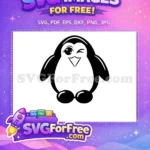 Free Winking Eye Free Cute Penguin Animal Free SVG - Instant Download