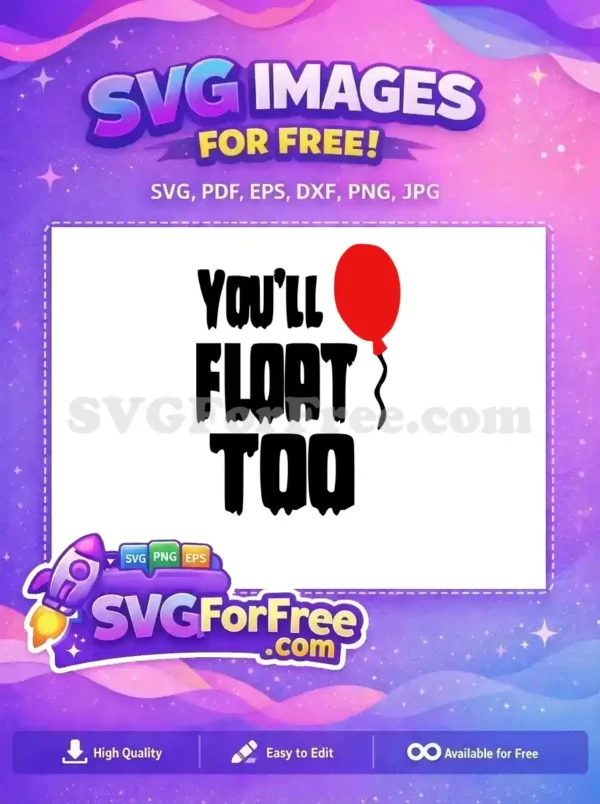 Free Pennywise Black Text Free Red Balloon It Free SVG Free Pennywise Black Text Free Red Balloon It Free SVG