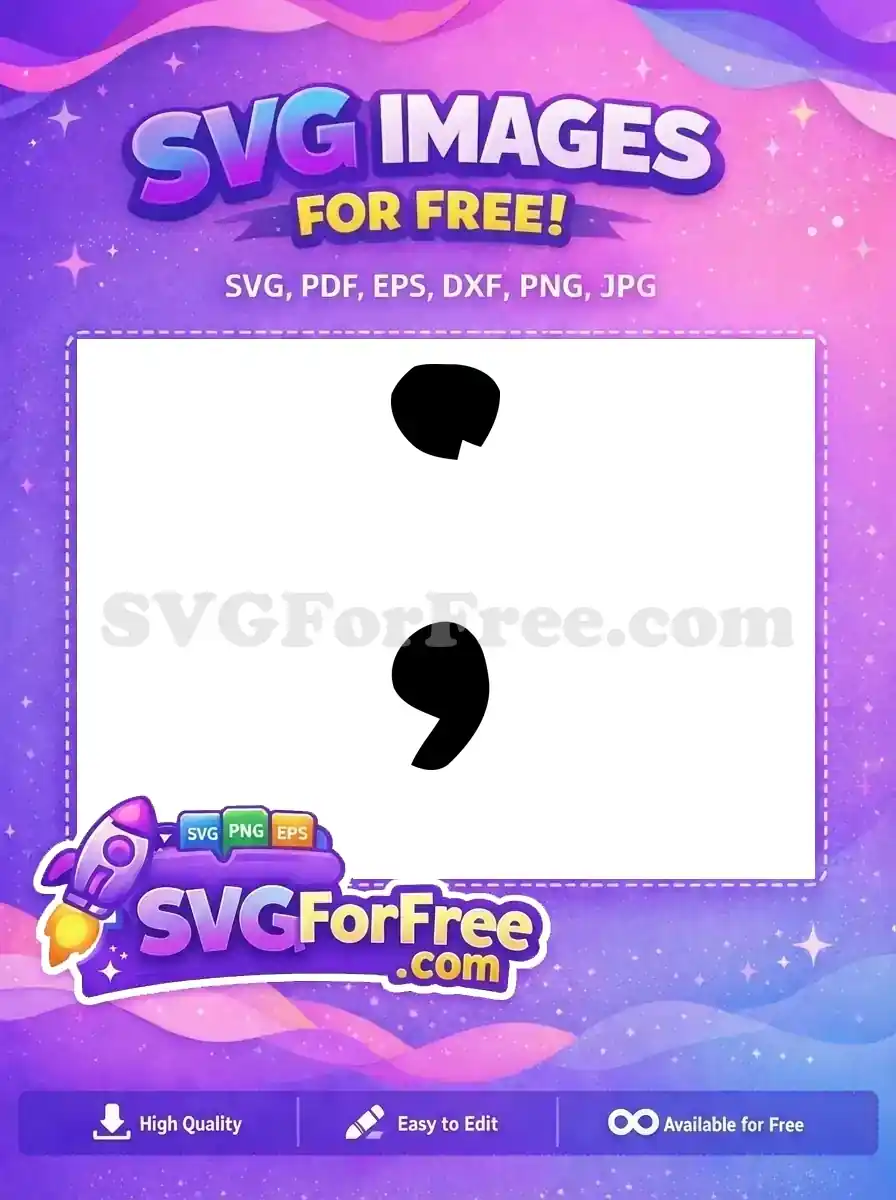 Free Semicolon Mark Free Penny Wise One Free SVG