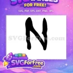 Free Letter N Free Alphabet Initial Penny Wise Free SVG - Instant Download