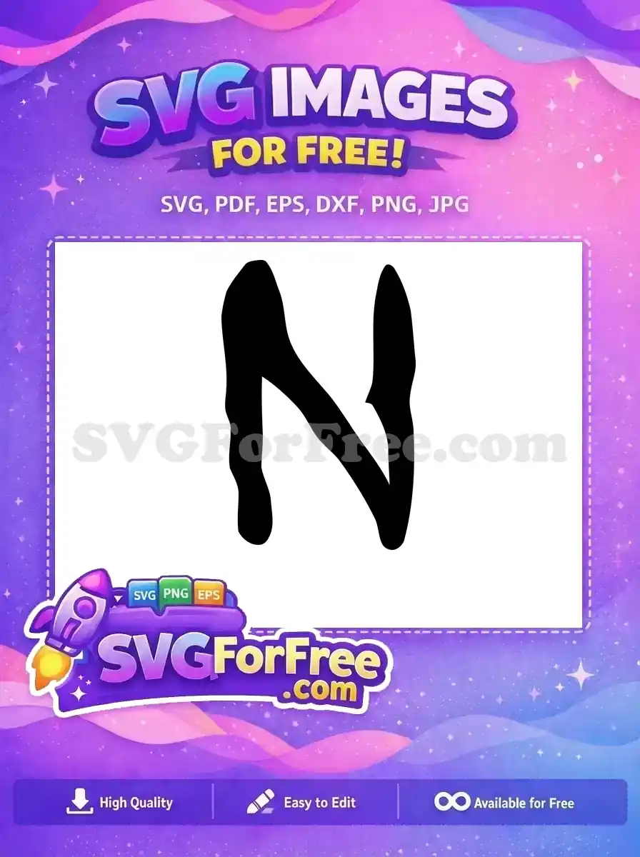 Free Letter N Free Alphabet Initial Penny Wise Free SVG