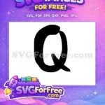 Free Letter Q Free Penny Wise Alphabet Free SVG - Instant Download