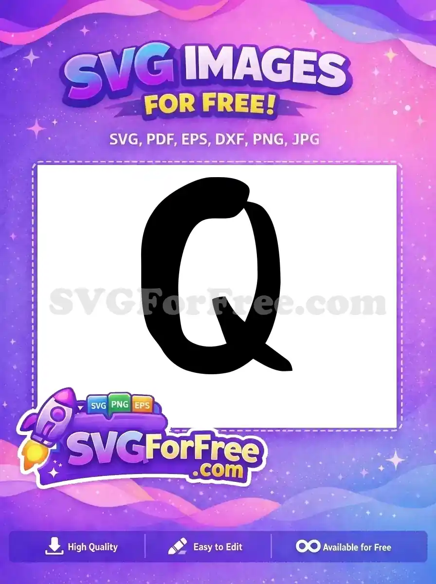 Free Letter Q Free Penny Wise Alphabet Free SVG