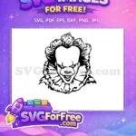 Free Pennywise Face Free Clown Eyes It Free SVG - Instant Download