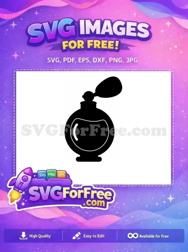 Free Elegant Scent Free Bottle Perfume Free Silhouette SVG 1