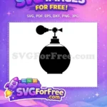 Free Black Perfume Atomizer Free Silhouette Elegant Free SVG - Instant Download