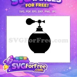Free Black Perfume Atomizer Free Silhouette Elegant Free SVG