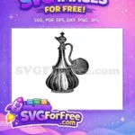 Free Ornate Perfume Free Bottle Silhouette Antique Free SVG - Instant Download