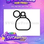 Free Black Outline Perfume Free Bottle Elegant Scent Free SVG - Instant Download