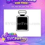Free Black Perfume Bottle Free Simple Silhouette Perfume Free SVG - Instant Download