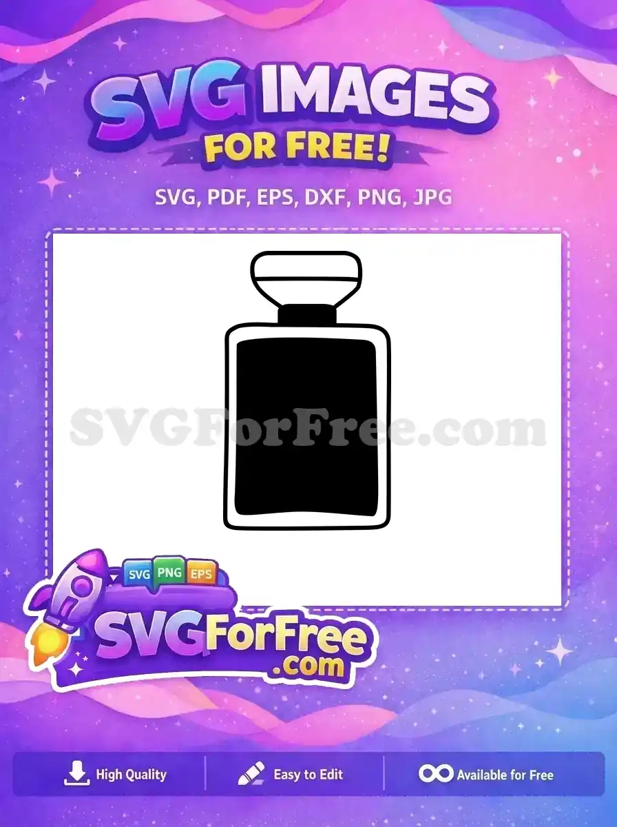 Free Black Perfume Bottle Free Simple Silhouette Perfume Free SVG