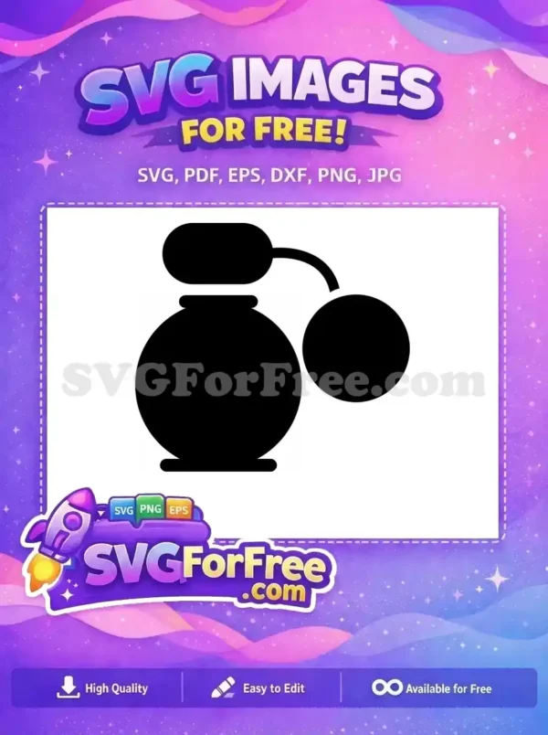 Free Black Perfume Free Bottle Silhouette Free SVG 3