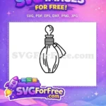Free Vintage Perfume Bottle Free Elegant Ribbon Tassel Perfume Silhouette Free SVG - Instant Download