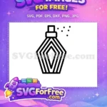 Free Diamond Perfume Free Silhouette Black Style Free SVG - Instant Download