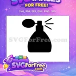 Free Black Elegant Free Perfume Bottle Silhouette Free SVG - Instant Download