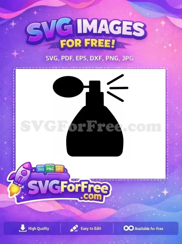 Free Black Elegant Free Perfume Bottle Silhouette Free SVG