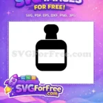 Free Black Perfume Free Silhouette Simple Bottle Free SVG - Instant Download