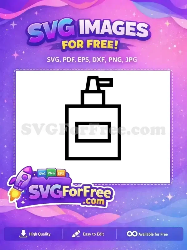 Free Black Line Free Bottle Perfume Free SVG