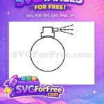 Free Black Perfume Free Spray Simple Line Free SVG - Instant Download