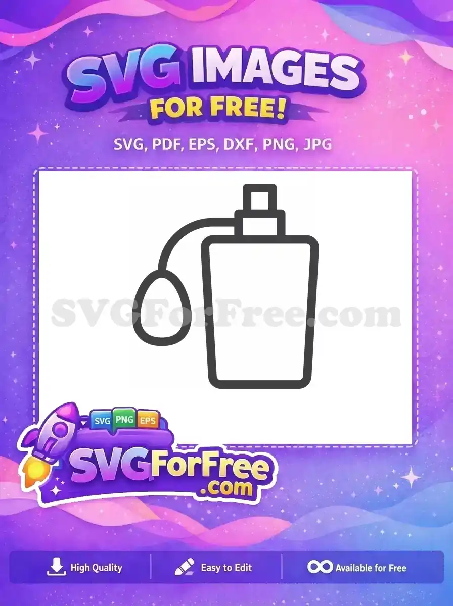 Free Dark Perfume Free Bottle Silhouette Free SVG 1