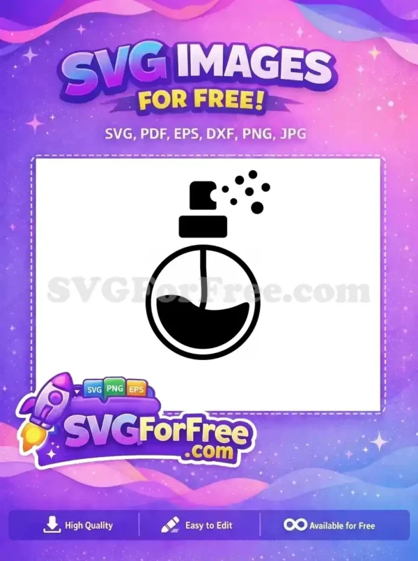 Free Black Perfume Free Bottle Silhouette Fragrance Free SVG 1