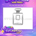 Free Square Bottle Free Perfume Silhouette Elegant Free SVG - Instant Download
