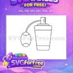 Free Elegant Perfume Free Scent Bottle Design Free SVG - Instant Download