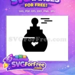 Free Black Perfume Bottle Free Minimalist Design Free SVG - Instant Download