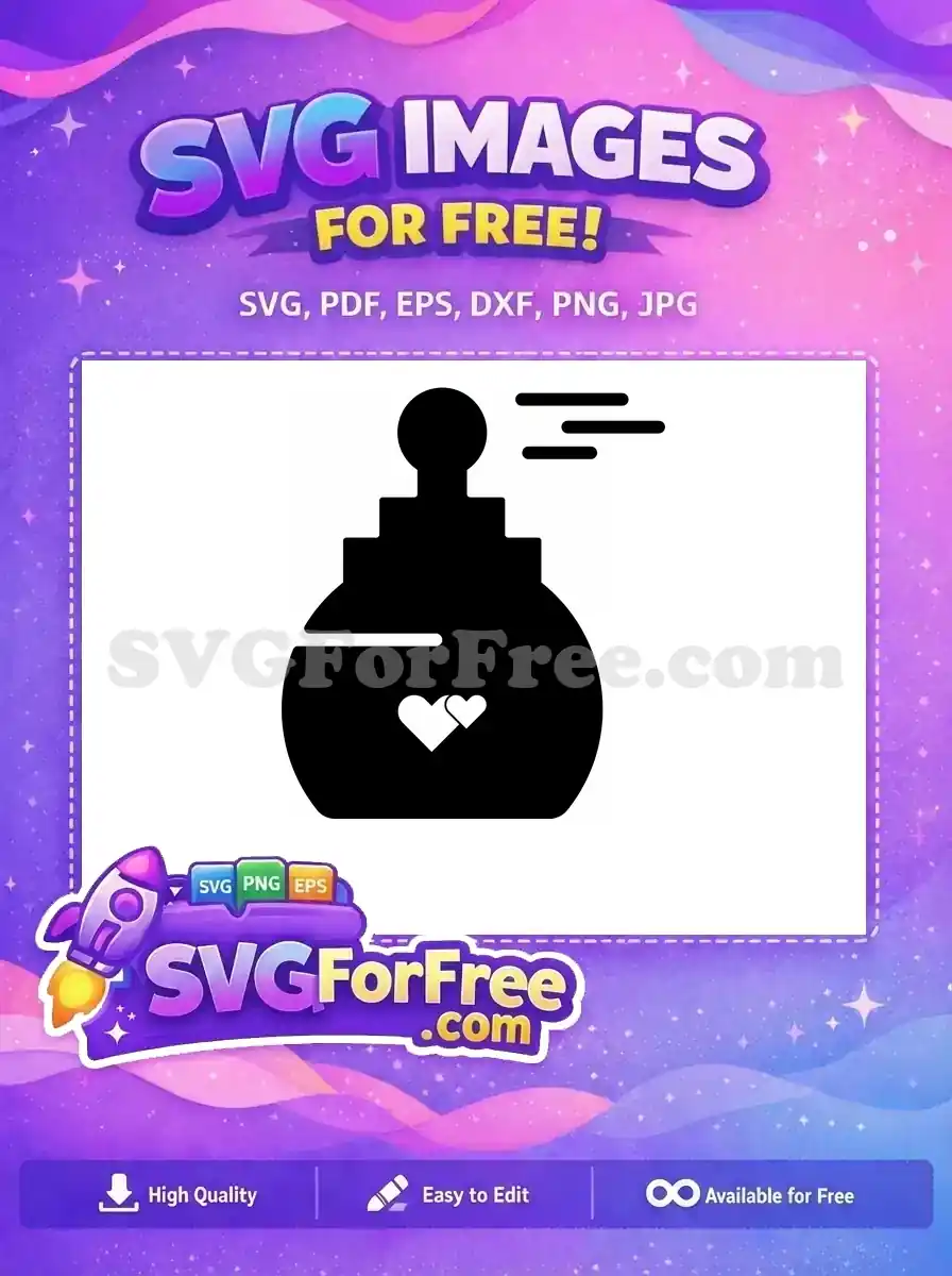 Free Black Perfume Bottle Free Minimalist Design Free SVG