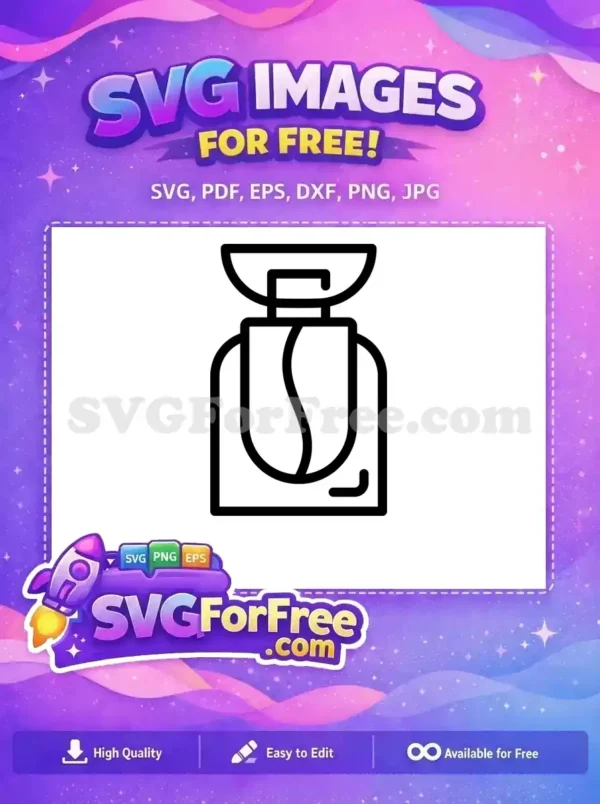 Free Stylish Bottle Free Perfume Silhouette Line Free SVG