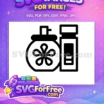 Free Perfume Bottle Free Scent Silhouette Fragrance Free SVG - Instant Download