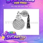 Free Ornate Glass Free Tassel Perfume Silhouette Free SVG - Instant Download