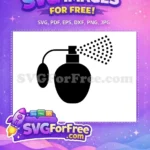 Free Spritz Silhouette Free Black Perfume Elegant Free SVG - Instant Download