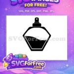 Free Black Perfume Free Silhouette Hexagon Bottle Free SVG - Instant Download