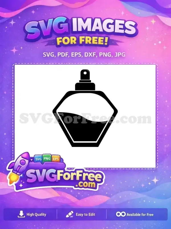 Free Black Perfume Free Silhouette Hexagon Bottle Free SVG Free Black Perfume Free Silhouette Hexagon Bottle Free SVG