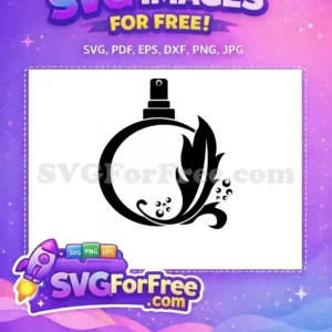 Free Black Perfume Free Bottle Floral Accent Free SVG Free Black Perfume Free Bottle Floral Accent Free SVG
