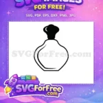 Free Elegant Bottle Free Perfume Silhouette Free SVG - Instant Download