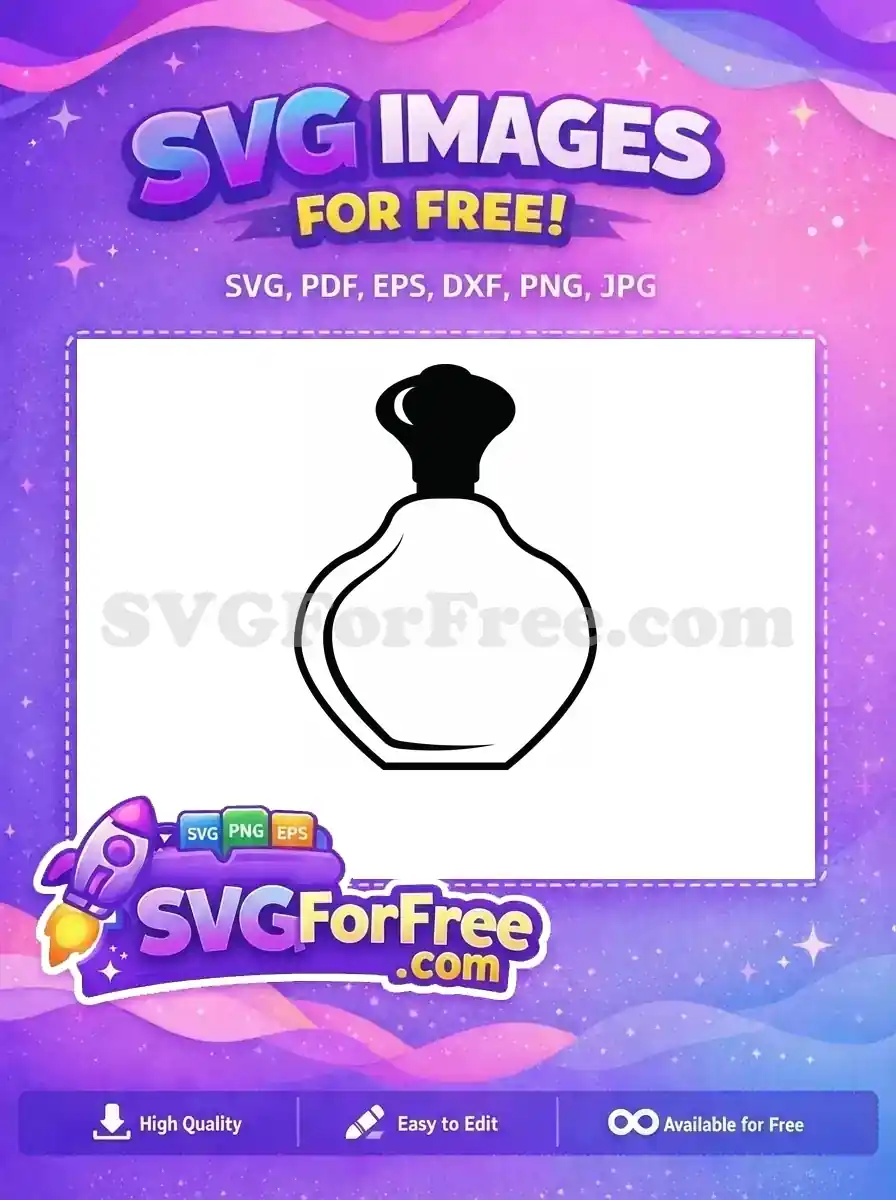Free Elegant Bottle Free Perfume Silhouette Free SVG