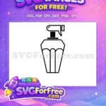 Free Elegant Perfume Bottle Free Classic Spray Nozzle Silhouette Free SVG - Instant Download