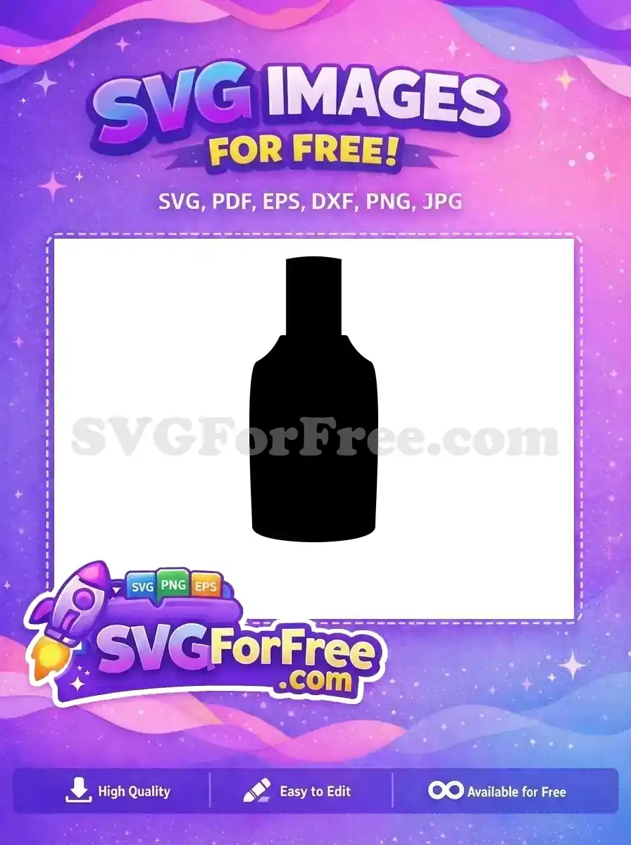 Free Elegant Bottle Free Black Perfume Silhouette Free SVG