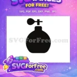 Free Black Perfume Bottle Free Silhouette Art Free SVG - Instant Download