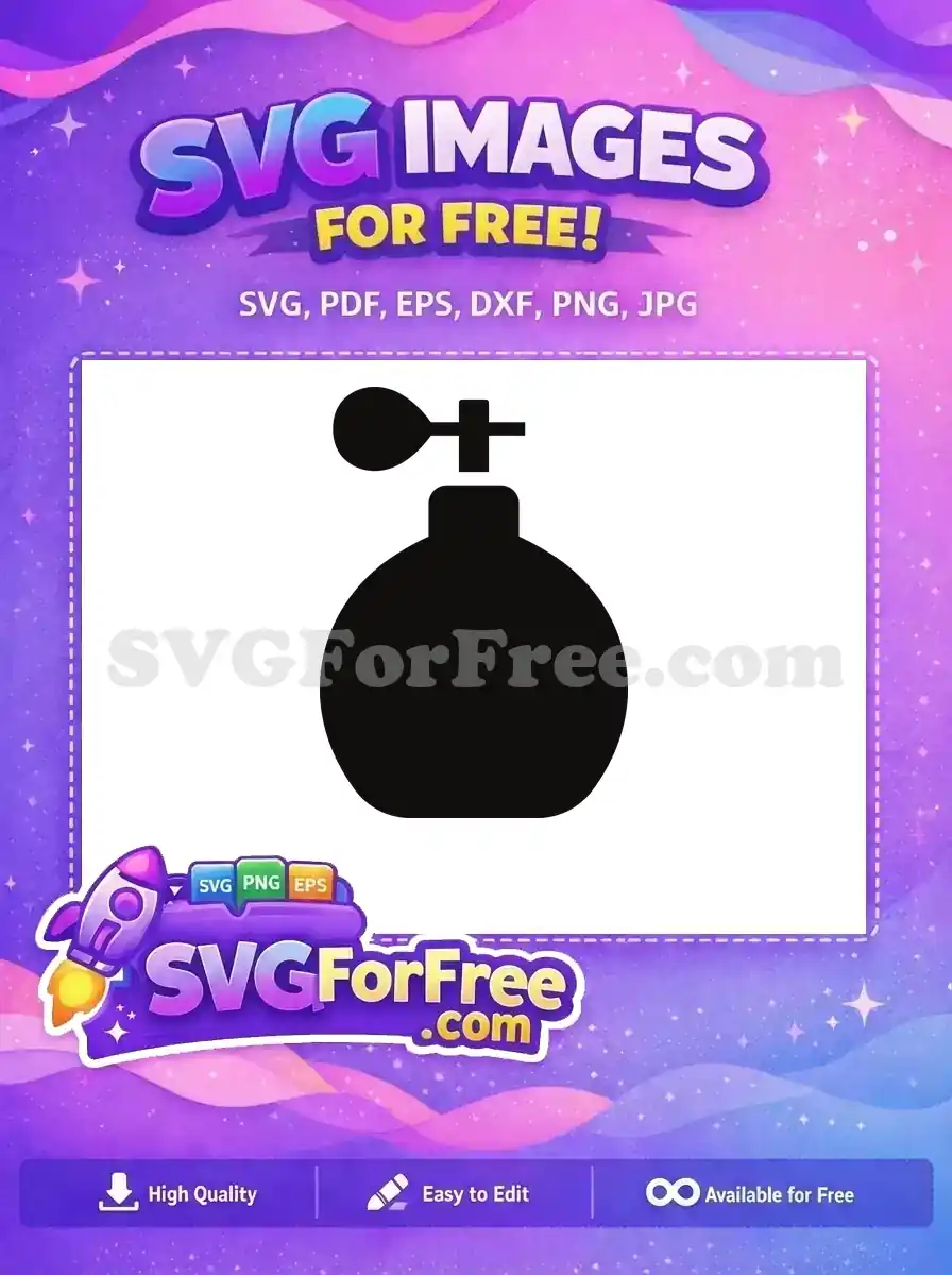 Free Black Perfume Bottle Free Silhouette Art Free SVG