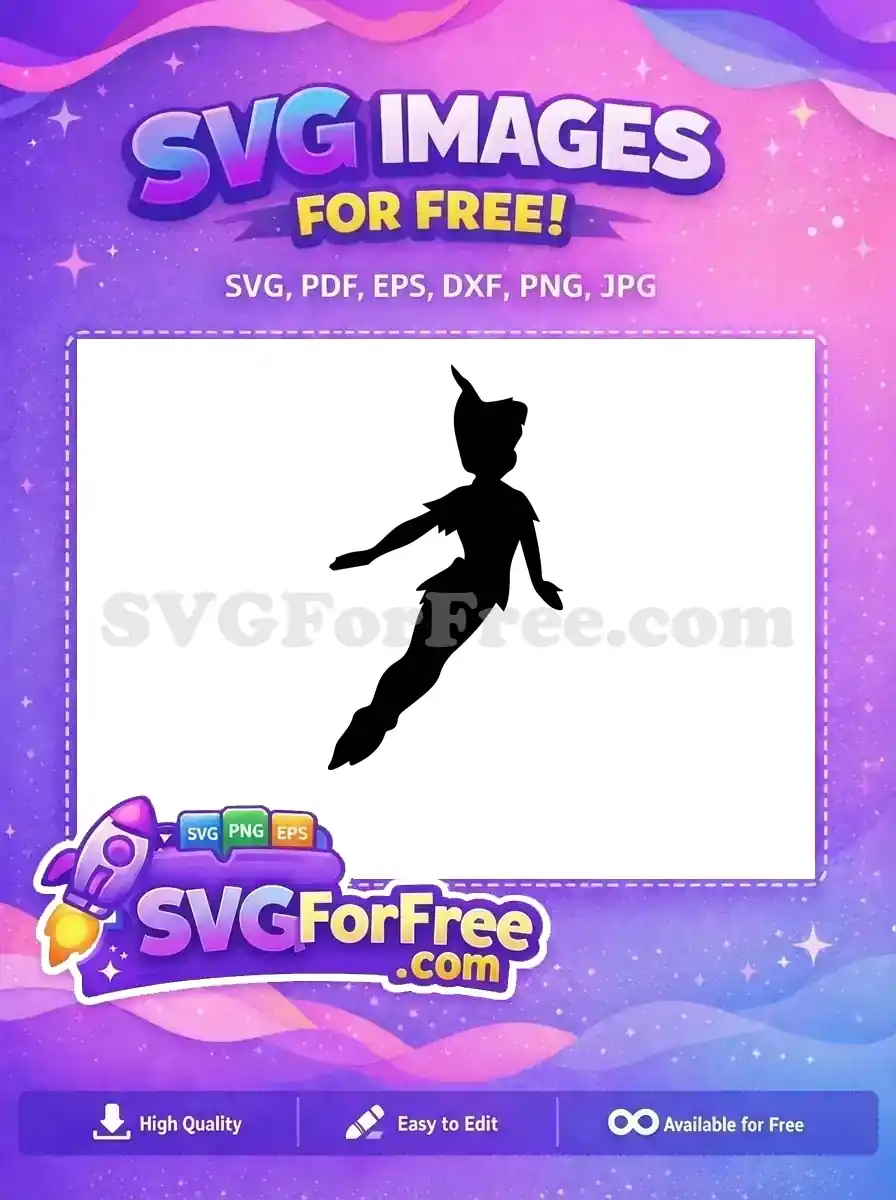 Free Flying Silhouette Free Peter Pan Movie Free SVG