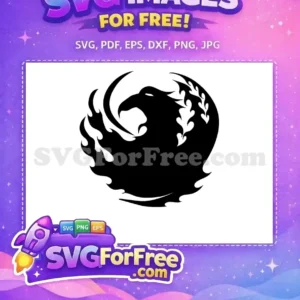 Free Black Fiery Wings Free Majestic Silhouette Mythical Bird Free SVG