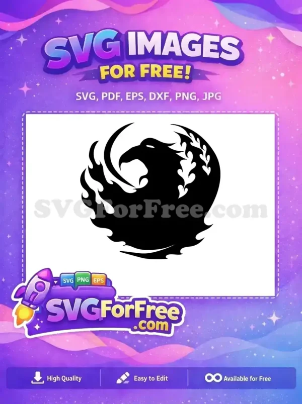 Free Black Fiery Wings Free Majestic Silhouette Mythical Bird Free SVG Free Black Fiery Wings Free Majestic Silhouette Mythical Bird Free SVG