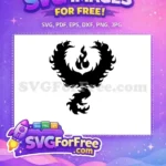 Free Flaming Wings Free Black Silhouette Phoenix Free SVG - Instant Download