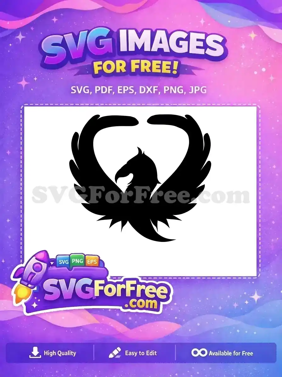 Free Symmetrical Wings Free Sharp Beak Phoenix Free SVG